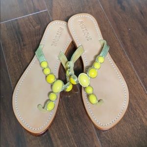Gold with yellow stones sandal